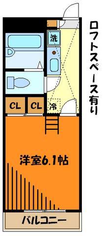 レオパレスメイフラワー(1K/2階)の間取り写真