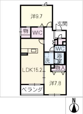 アルフラット(2LDK/3階)の間取り写真