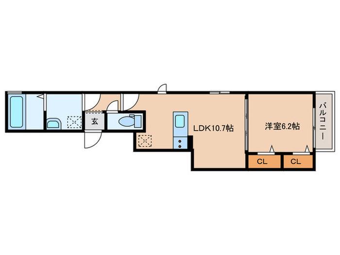 プルミエ(1LDK/2階)の間取り写真