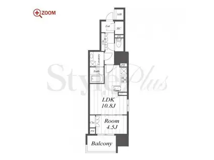 オープンレジデンシア久屋大通THE COURT(1LDK/15階)の間取り写真