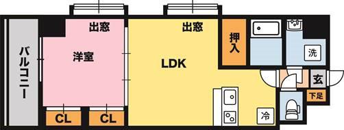 プルメリアハウス(1LDK/2階)の間取り写真