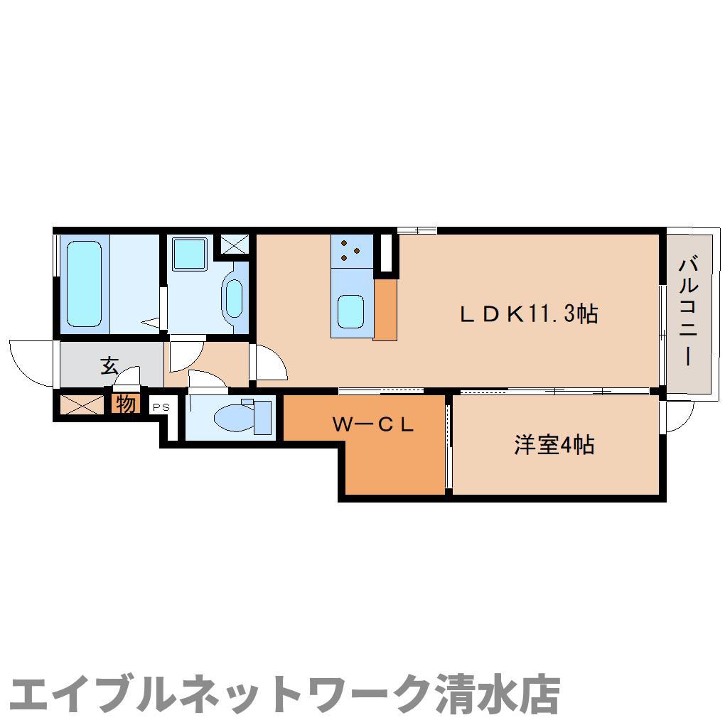スプラドール II(1LDK/1階)の間取り写真