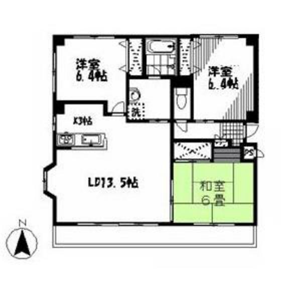 グランドソレイユ(3LDK/3階)の間取り写真