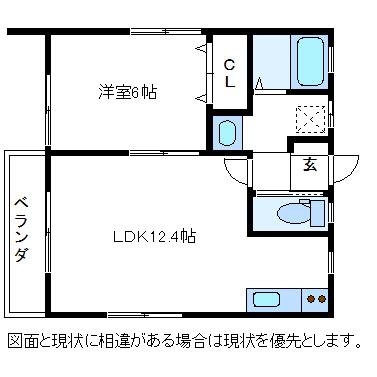 トモドミール(1LDK/1階)の間取り写真