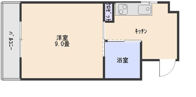 サチクレイドル(1K/5階)の間取り写真