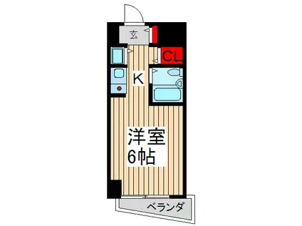 JーFLATS川口本町(ワンルーム/9階)の間取り写真