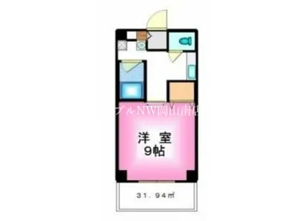 グランドール新福(1K/4階)の間取り写真