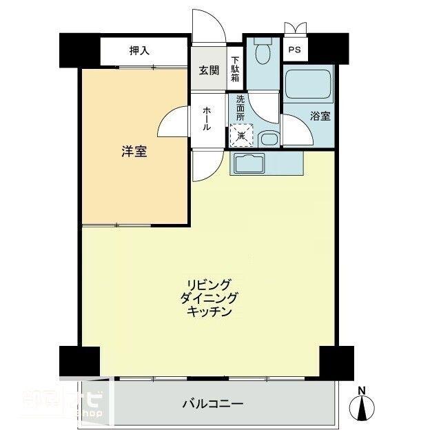 グランドメゾン松島(1LDK/6階)の間取り写真