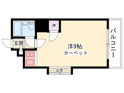 カーサオリエント(ワンルーム/5階)の間取り写真