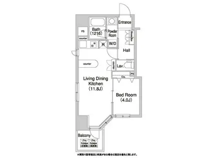 COMFORIA 浅草橋 DEUX(1LDK/12階)の間取り写真