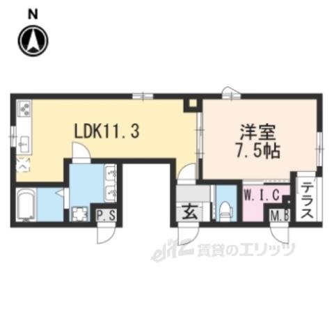 ソフィアブリュー(1LDK/1階)の間取り写真