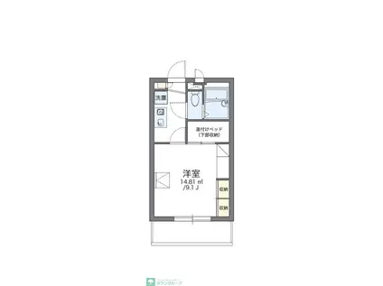 レオパレス富士見II(1K/3階)の間取り写真