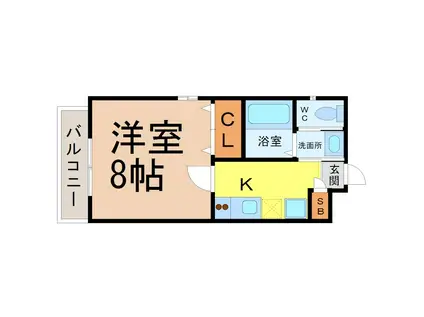 プライマル名古屋吹上(1K/9階)の間取り写真