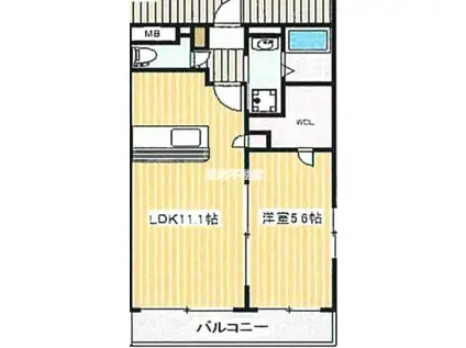 ソフィア21合川(1LDK/1階)の間取り写真