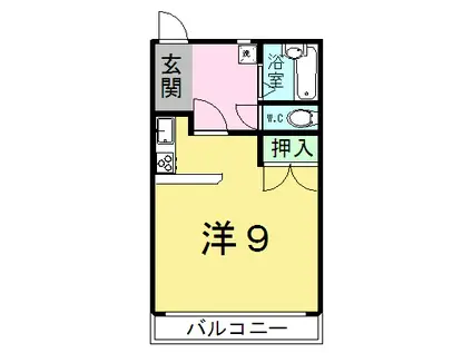 FUKUハイツ(1K/2階)の間取り写真