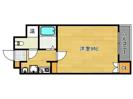 フィップロード(ワンルーム/2階)の間取り写真