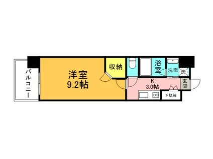 シルキーレジデンス横川(1K/3階)の間取り写真