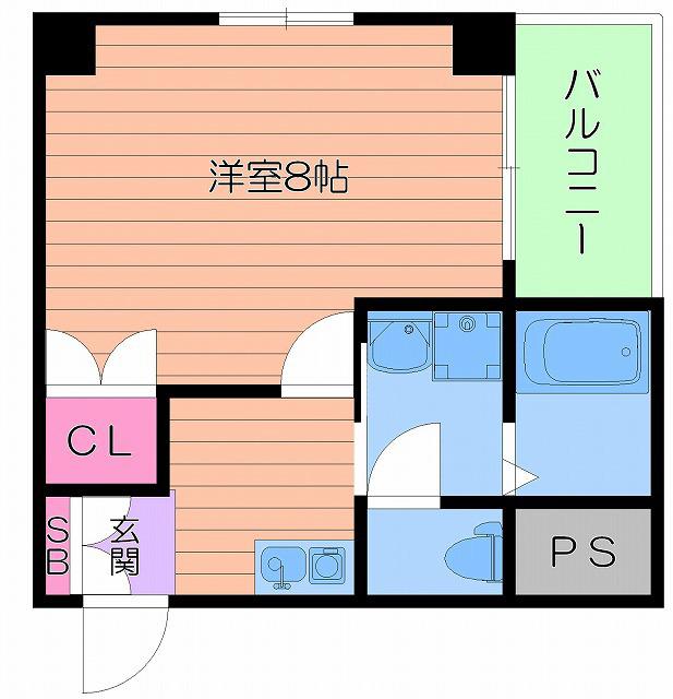 IF都島(1K/6階)の間取り写真