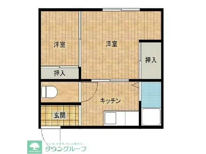 平コーポ(2K/1階)の間取り写真