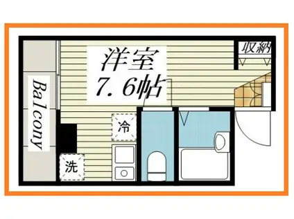 メゾン・ド・ヴィレ鷺沼(ワンルーム/4階)の間取り写真