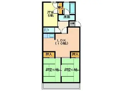 サンパレス湘南III(3LDK/4階)の間取り写真