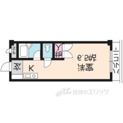 サンピア宇多野(ワンルーム/1階)の間取り写真