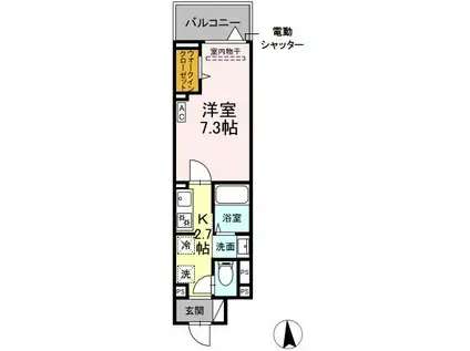 クレール緑(1K/2階)の間取り写真