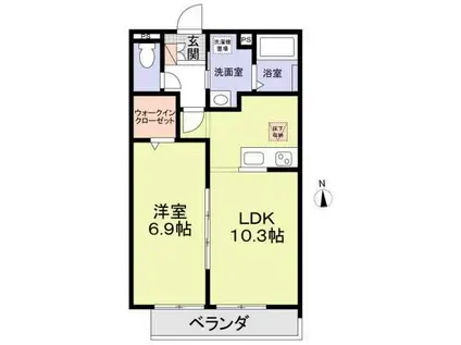 フォレスト・メゾン浦和北(1LDK/2階)の間取り写真