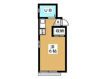サンハイム(ワンルーム/2階)の間取り写真