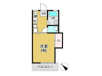 第二コーポ(1K/2階)の間取り写真