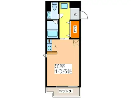 シャト-アスティナ京橋ALTO(ワンルーム/10階)の間取り写真