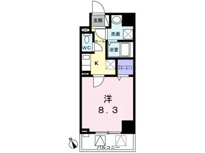 ウエストグローブ(1K/5階)の間取り写真