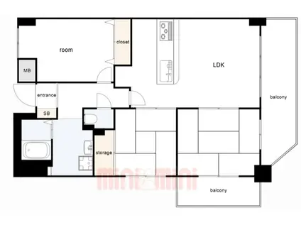 グリーンハイツ妙法寺A棟(3LDK/4階)の間取り写真