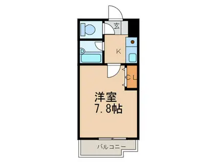 グローリー博多駅南(1K/5階)の間取り写真