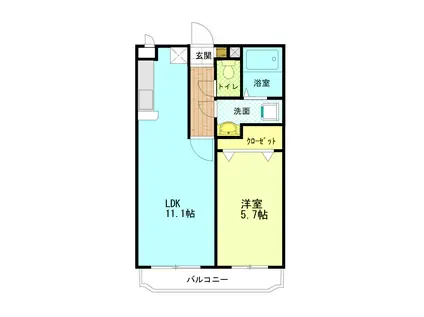 アルタイル(1LDK/3階)の間取り写真