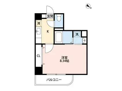 SERES長嶺(1K/4階)の間取り写真