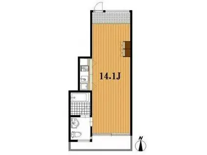 BLOW-UP(ワンルーム/3階)の間取り写真