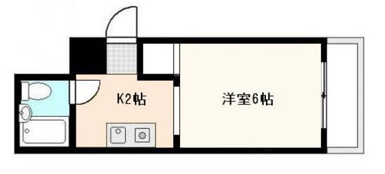 TIARA白島(1K/5階)の間取り写真
