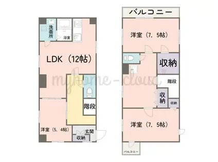 101号(4LDK/2階)の間取り写真