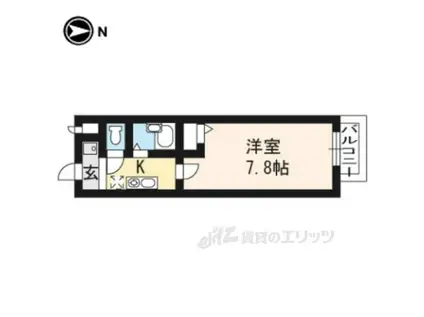 グリーンビュー(1K/3階)の間取り写真