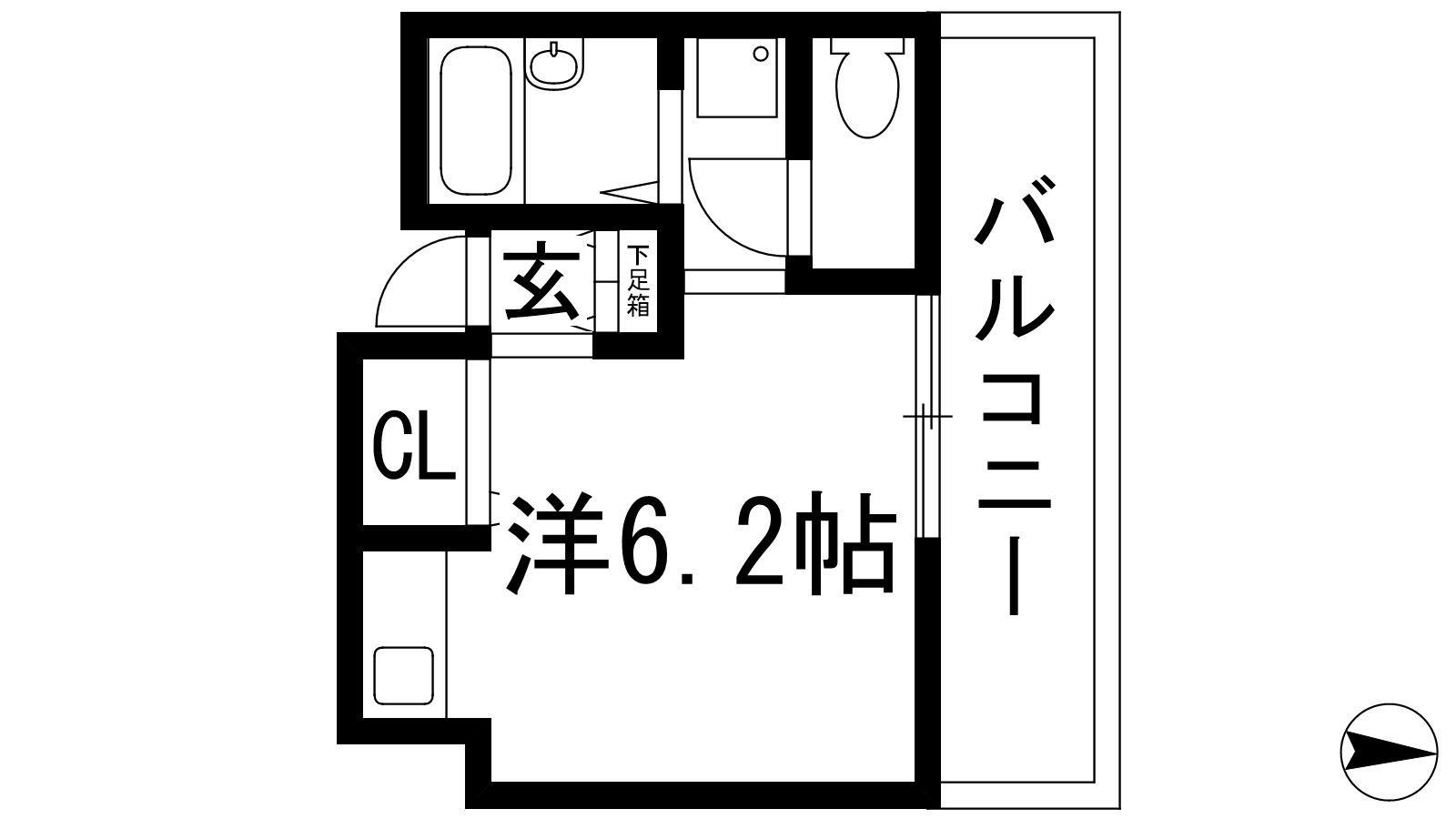 なかやファームサイド(ワンルーム/2階)の間取り写真