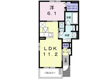 メイ・ウインズ(1LDK/1階)の間取り写真