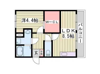 岡崎コーポ(1LDK/3階)の間取り写真