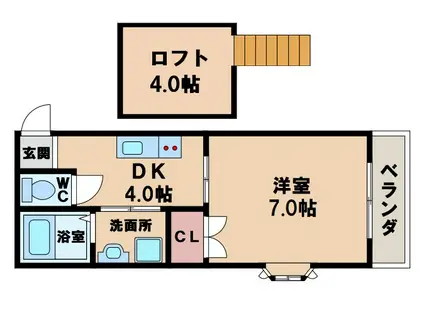 アーバンコート(1DK/3階)の間取り写真