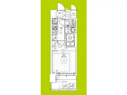 エステムコート難波ウエスト-SIDEIXレデント(1K/8階)の間取り写真