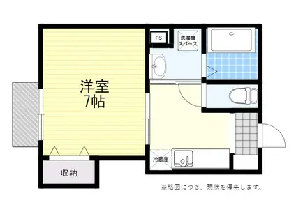 フローラル華Ⅰ(1K/1階)の間取り写真