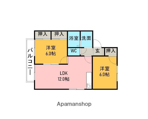 エイトファーム知立(2LDK/2階)の間取り写真