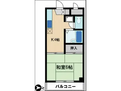 アミュゾン(1K/3階)の間取り写真