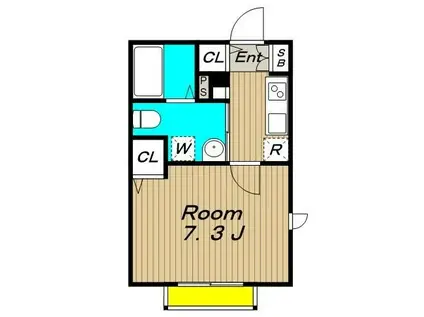 プリマステラ浜田山914030(1K/1階)の間取り写真