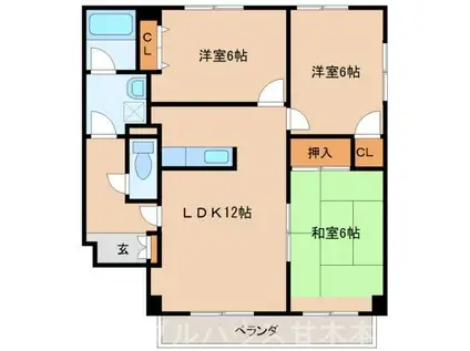 メゾン蔵(3LDK/3階)の間取り写真